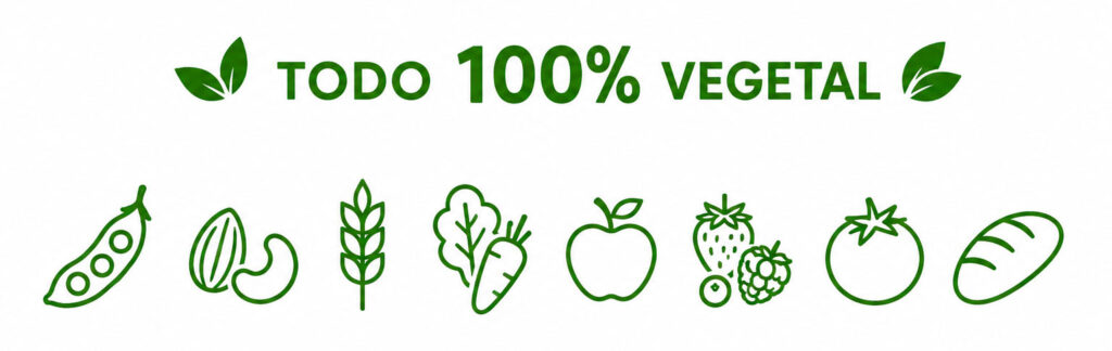 todo 100% vegetal. Iconos vegetales